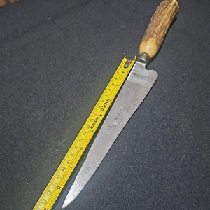 Cuchillo Antiguo Broqua y Scholberg Hoja 22 cm Cabo Asta - imagen 5