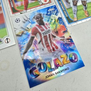 Lote de 4 Tarjetas de Fútbol Topps y Merlin: Johan Bakayoko, Diego González, Mirko Ivanovic - imagen 2
