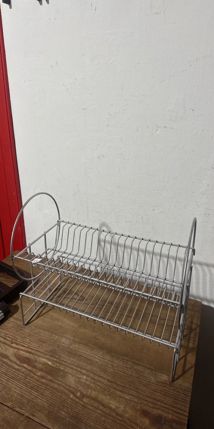 Escurridor de Platos Metálico Plateado