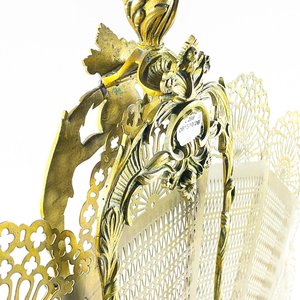 Chispero de Bronce Estilo Abanico con Detalles Ornamentales - imagen 2