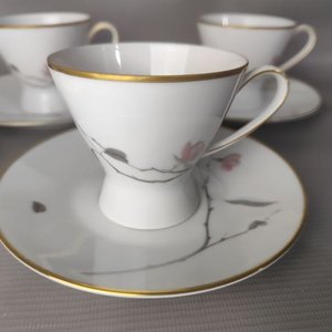 Juego de Café Rosenthal Porcelana Alemania 6 Personas Diseño Floral - imagen 3