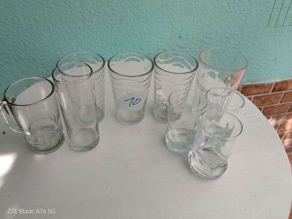 Lotes de vasos de cristal