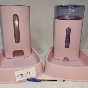 Juego de Comedero y Bebedero Automático para Mascotas Rosado - imagen 2