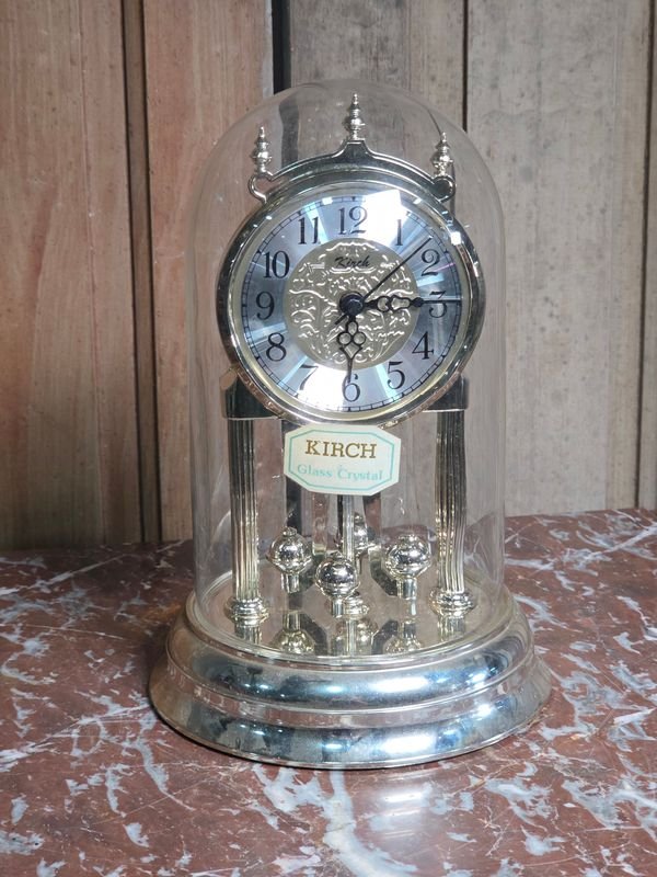 Reloj de Campana de Mesa Kirsch Glass Crystal Plateado 22 cm