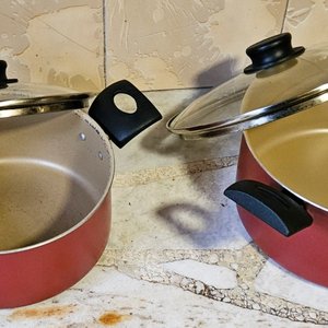 Set de 2 Ollas Tramontina Rojas con Tapa de Vidrio - imagen 3