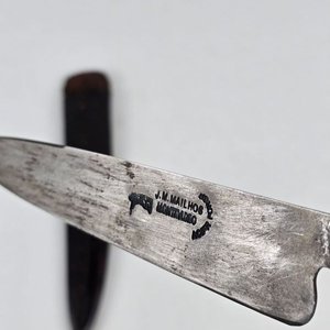 Cuchillo Criollo J.M. Mailhos con Mango de Platería Criolla y Vaina - imagen 3