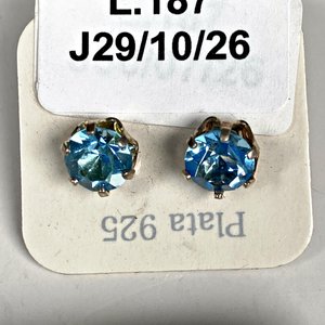 Dos Pares de Aretes de Plata 925 con Piedras Brillantes - imagen 4
