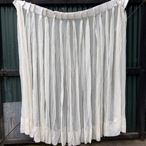 Cortina Voile Blanca con Borde Decorativo 190x170 cm - imagen 2