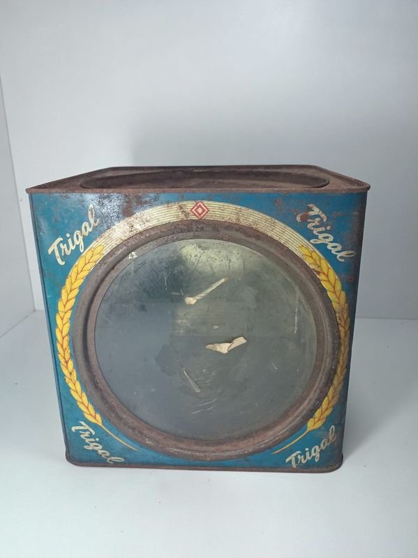 Lata Vintage de Galletas El Trigal (SA) con Ilustraciones de Época