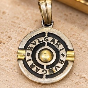 Colgante Circular Bicolor Plata y Oro Bulgari - imagen 5