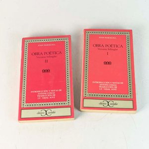 Lote siguiente: Obra Poética de Joan Maragall: 2 Tomos, Versión Bilingüe