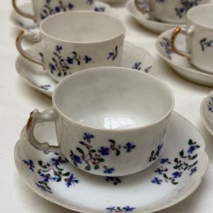 Juego de Tazas y Platos de Té Franceses Limoges Haviland - imagen 2