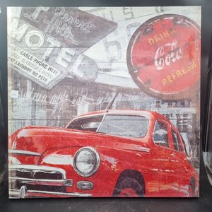 Cuadro Decorativo Coche Antiguo Coca-Cola 50x50 cm - imagen 3