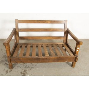 Sofá de Dos Cuerpos Estructura Madera con Almohadones - imagen 3