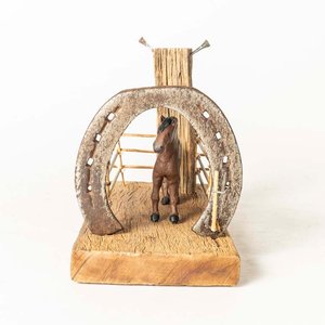 Lote siguiente: Adorno Rústico Portallave Madera y Hierro con Caballo