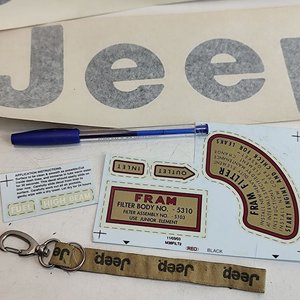 Juego de 4 Adhesivos Jeep y Llavero Fram Jeep - imagen 2