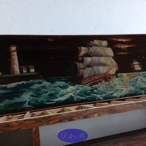 Lote siguiente: Óleo sobre tela: Barco de vela en alta mar