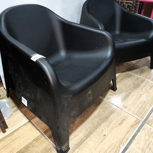 Juego de 2 Sillones Skarpo para Exterior en PVC Negro - imagen 4