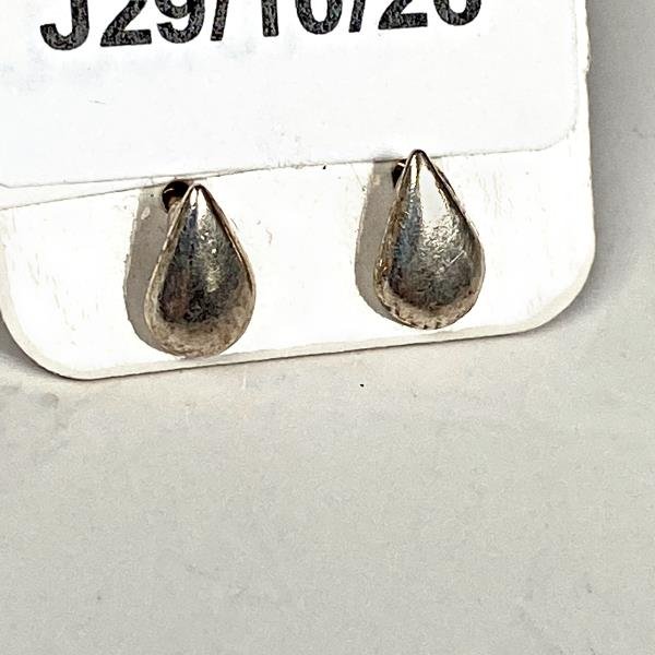 Par de Caravana de Plata con Diseño de Gota