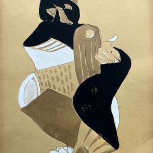 Lote siguiente: Acuarela y témpera "Composición" de Carmelo de Arzadun, 1953