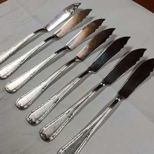 Juego de 7 Cuchillos para Pescado Wolff Prata 80 con Baño de Plata - imagen 3