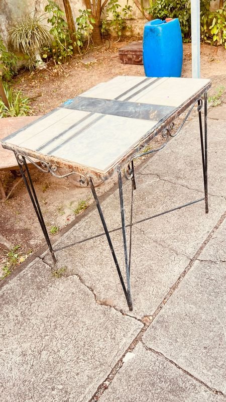 MESA DE PATIO DE HIERRO TAPA CERAMICA - imagen 6