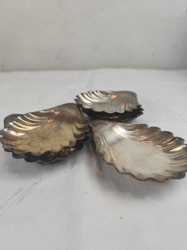 Conjunto de Coquillas de Metal Bañado en Plata - imagen 1
