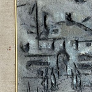 Obra Matérica "Escena de Ciudad" de José Arditti, 20 x 29 cm - imagen 3