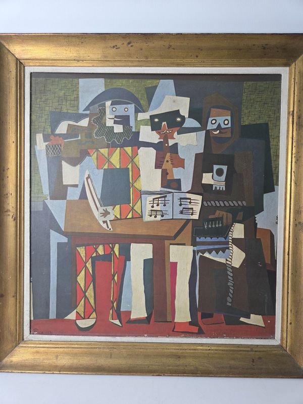 Pintura de Pablo Picasso: Tres Músicos enmarcada - imagen 3
