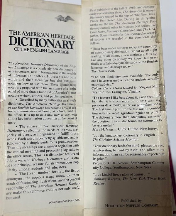 Diccionario de la Lengua Inglesa de la Herencia Americana - imagen 3
