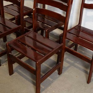 Juego de Cinco Sillas de Madera Estilo Clásico - imagen 2