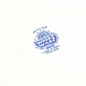 Fuente Oval Loza Inglesa Willow Woods Ware Azul y Blanco - imagen 2