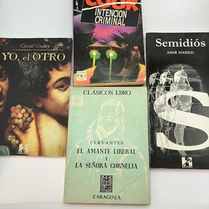 Lote siguiente: Lote de 4 Libros: Yo, el Otro; Intención Criminal; El Amante Liberal; Semidiós