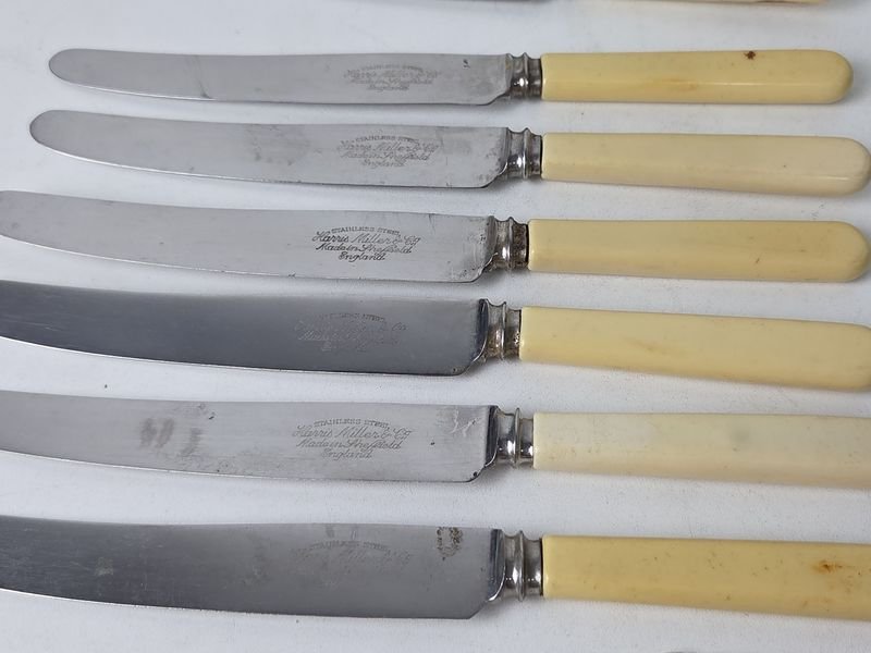 Cuchillos ingleses con mango de marfilina - imagen 4