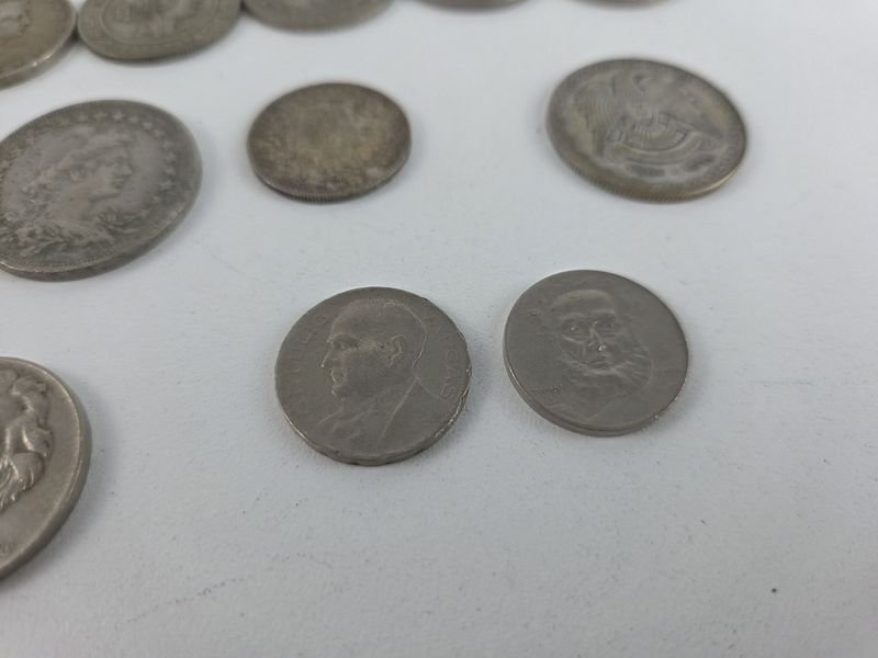 Colección de monedas brasileñas y lira siria en plata - imagen 4