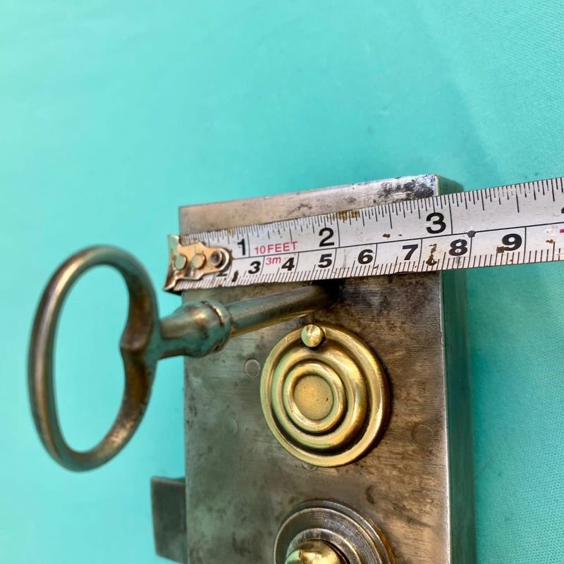 Antigua cerradura francesa de puerta de sobreponer para venta - imagen 12