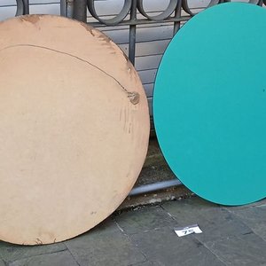 Dos Espejos Circulares Decorativos Sin Marco - Diámetro 54 cm - imagen 3