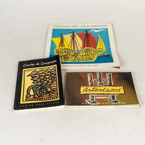 Lote anterior: Lote de 3 Librillos de Carlos Páez Vilaró: "Colonia del Sacramento", "Arteriscos" y "Cantos de Comparsa"