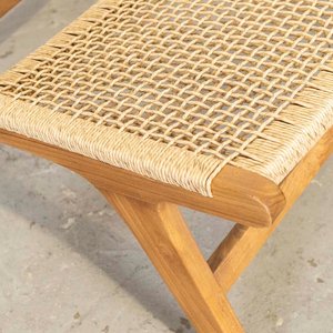 Butaca Baja de Diseño Importada con Asiento y Respaldo en Cordel - imagen 2