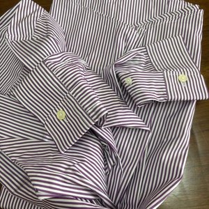 Camisa Rayada Morada Talle S Nueva - imagen 3