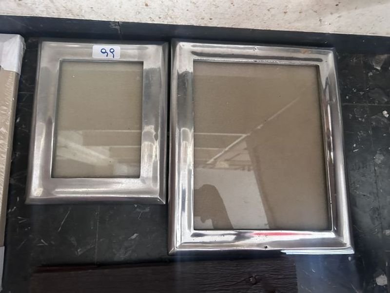 Cuadros de retrato en marcos de plata y pique - imagen 2