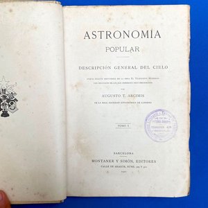 Libro Antiguo "Astronomía Popular" Tomo I - 1901 - imagen 2