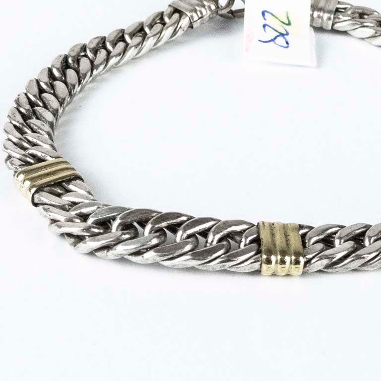 Pulsera de plata con vermeille - Accesorio de moda - imagen 2