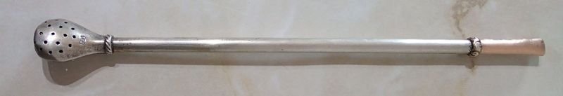 Bombilla de Mate Plata 800 y Oro