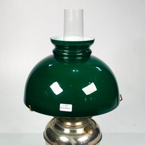 Lámpara de Mesa Vintage Metal y Vidrio Opalino Verde 52 cm - imagen 3