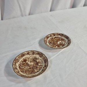 Par de Platillos Ovalados en Porcelana Japonesa con Diseño Oriental - imagen 2