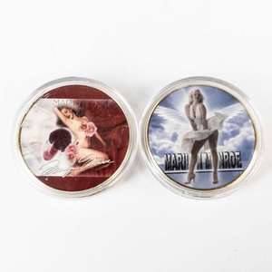 2 Medallas Conmemorativas Marilyn Monroe Bronce y Esmalte - imagen 2