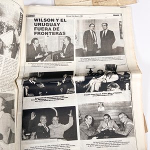 Lote de Colección: Discos Antiguos, Postales, Diario y Documento Histórico del Partido Nacional - imagen 8