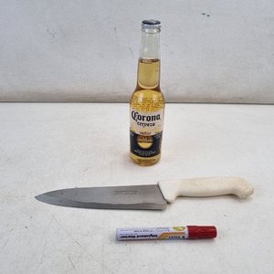 Cuchillo de Cocina Tramontina Hoja Cromo Molibdeno Mango Plástico Blanco - imagen 1