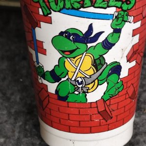 Vaso "Tortugas Ninja" Leonardo Pepsi Años 90 - imagen 1